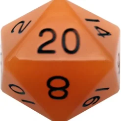 Shop All*FanRoll LIC30420 D20 35mm Glow in the Dark Orange w/ Black Numbers - Miniature Marvels: Airplane Models & Painted Dice