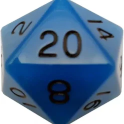Shop All*FanRoll LIC30220 D20 35mm Glow in the Dark Blue w/ Black Numbers - Miniature Marvels: Airplane Models & Painted Dice