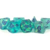 Shop All*FanRoll LIC608 Icy Opal Teal Dice - Miniature Marvels: Airplane Models & Painted Dice
