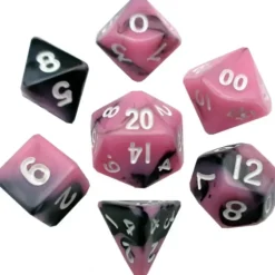 Shop All*FanRoll LIC473 Mini Pink - Black w/White Numbers - Miniature Marvels: Airplane Models & Painted Dice