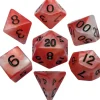Shop All*FanRoll LIC110 Red/White with Black Numbers 16mm Polyhedral Dice Set - Miniature Marvels: Airplane Models & Painted Dice