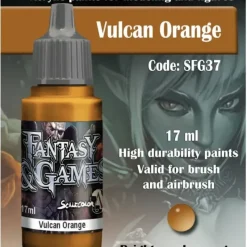 Paint<Fantasy & Games: Vulcan Orange S75 SFG-37 - Miniature Marvels: Airplane Models & Painted Dice
