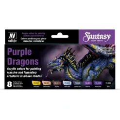 Accessories<Fantasy Color: Purple Dragons - Miniature Marvels: Airplane Models & Painted Dice