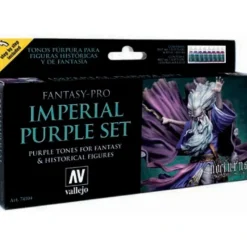 Accessories<Fantasy-Pro: Imperial Purple Set (8) - Miniature Marvels: Airplane Models & Painted Dice