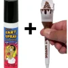 Egpull<Fart Spray Can + Toilet Bowl Poop Turd Pen - Funny GaG Joke Prank Stink Set - Miniature Marvels: Airplane Models & Painted Dice
