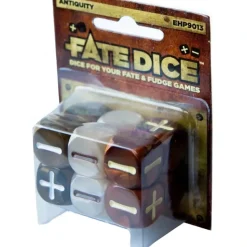 Dice<Fate Core RPG: Fate Dice - Antiquity (12) EHP 9013 - Miniature Marvels: Airplane Models & Painted Dice