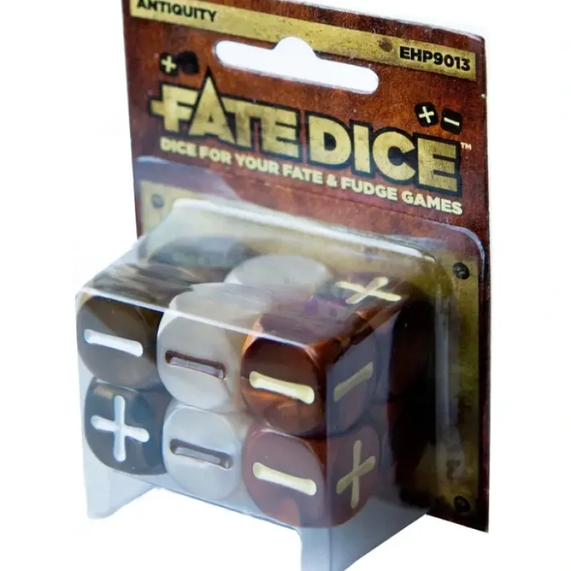 Dice<Fate Core RPG: Fate Dice - Antiquity (12) EHP 9013 - Miniature Marvels: Airplane Models & Painted Dice