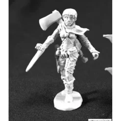 Miniature*Female Glaive (Axe on Back): Numenera RPR 62117 - Miniature Marvels: Airplane Models & Painted Dice