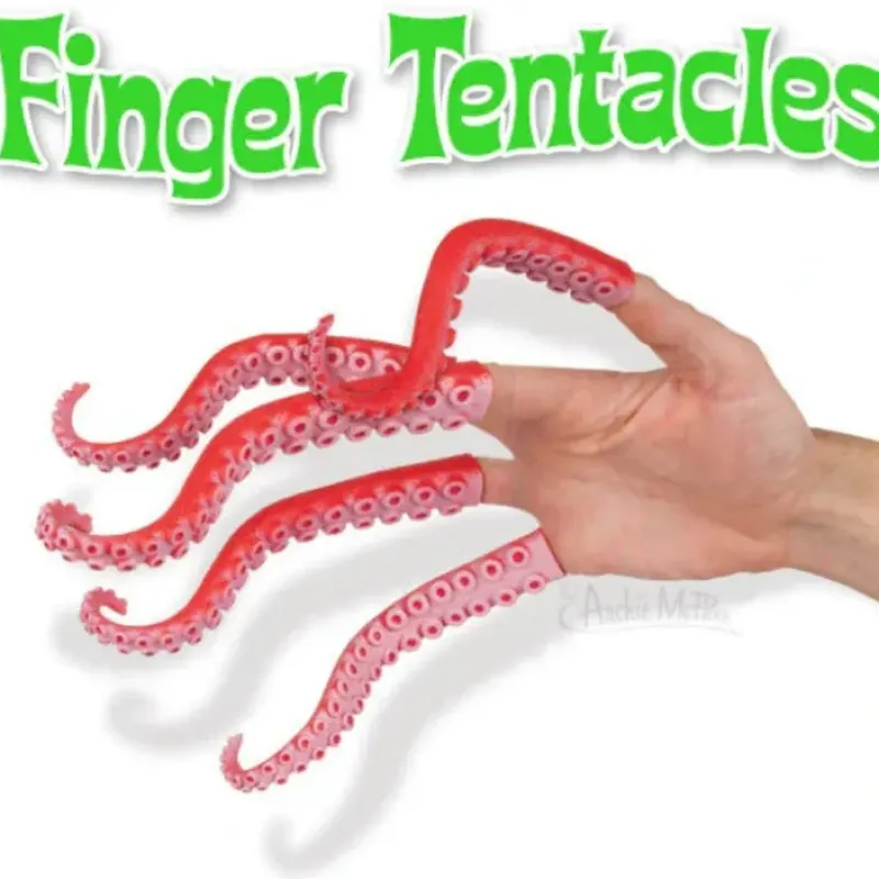 Egpull<Finger Tentacles (Set of 5) Octopus Sea Creature Hand Puppet Toy - Archie McPhee - Miniature Marvels: Airplane Models & Painted Dice