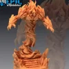 Miniature<Fire Elemental Prime - Miniature Marvels: Airplane Models & Painted Dice