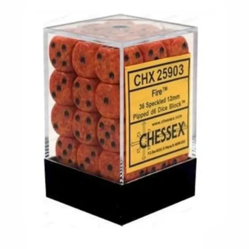 Dice<Fire: Speckled 36d6 12mm Dice Block CHX 25903 - Miniature Marvels: Airplane Models & Painted Dice