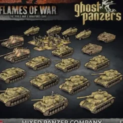 Shop All*Flames of War - German: Ghost Panzers Mixed Panzer Company - Miniature Marvels: Airplane Models & Painted Dice