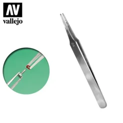 Shop All*Flat Rounded Stainless Steel Tweezers (120 mm.) - Miniature Marvels: Airplane Models & Painted Dice