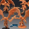 Miniature<Flying Dragonborn - Miniature Marvels: Airplane Models & Painted Dice