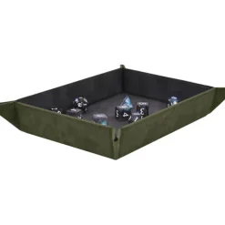 Accessories<Foldable Dice Rolling Tray - Emerald - Miniature Marvels: Airplane Models & Painted Dice