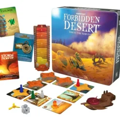 Board Game<Forbidden Desert: Thirst for Survival GWI 415 - Miniature Marvels: Airplane Models & Painted Dice