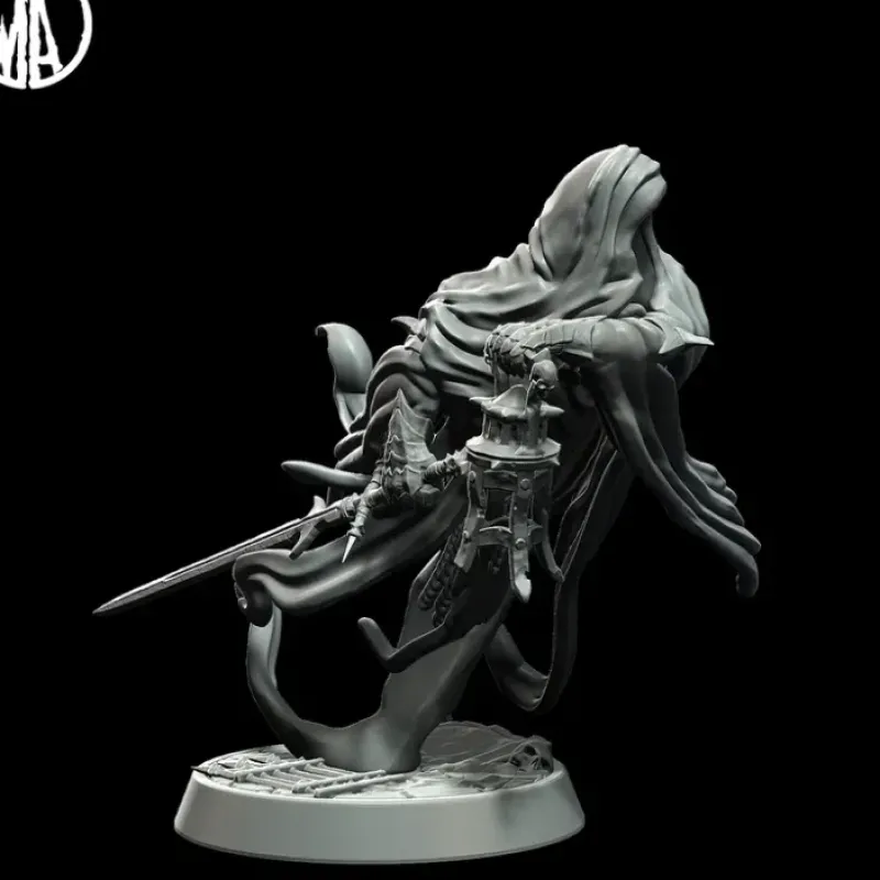 Miniature<Forsaken Soul Charging - Miniature Marvels: Airplane Models & Painted Dice