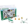 Airplane Model*Frontier Spot the Jaguar Airport Playset - Miniature Marvels: Airplane Models & Painted Dice
