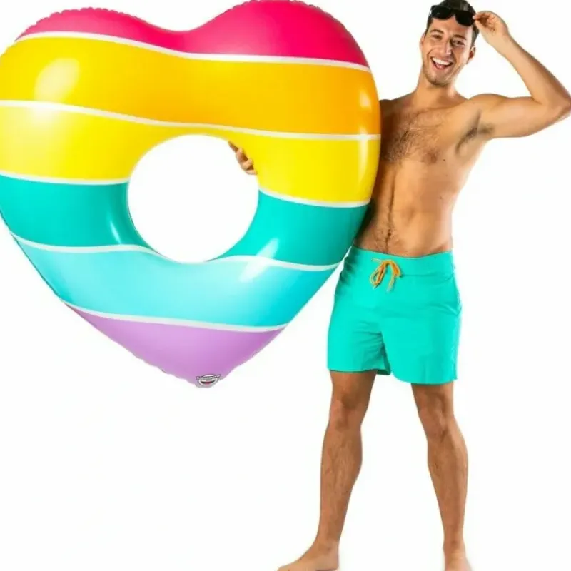 Egpull<Gay Pride Rainbow LGBT Heart Inflatable Pool Tube Raft Swimming Float - BigMouth - Miniature Marvels: Airplane Models & Painted Dice