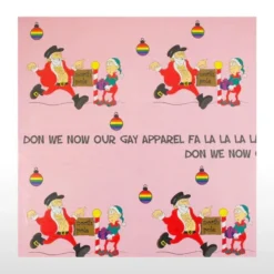 Egpull<GAY SANTA Christmas Wrapping Paper Gift Wrap - Don we now our gay apparel - Miniature Marvels: Airplane Models & Painted Dice