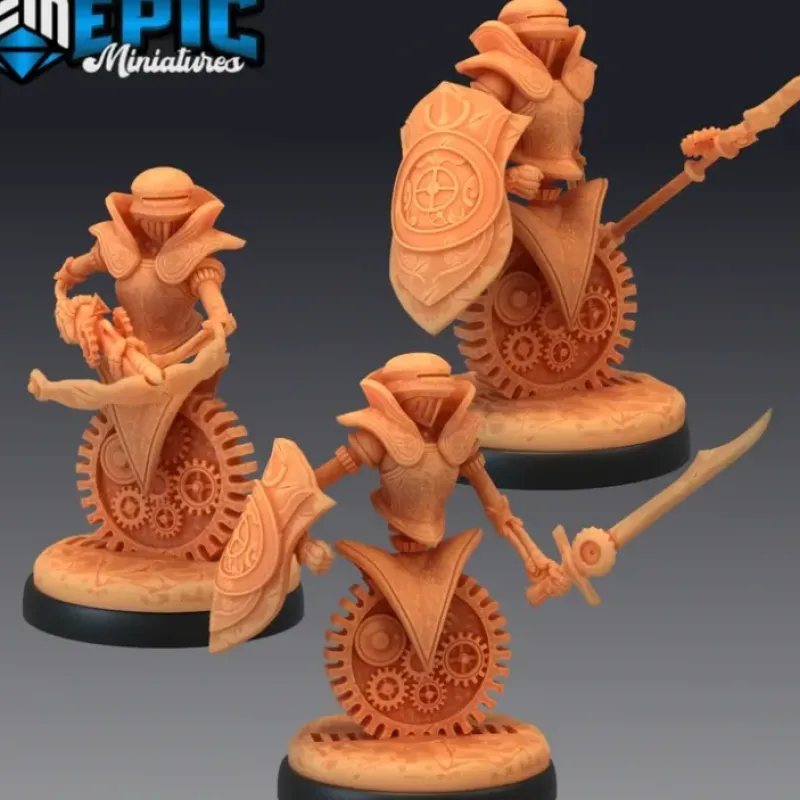 Miniature<Gear Town Knights - Miniature Marvels: Airplane Models & Painted Dice