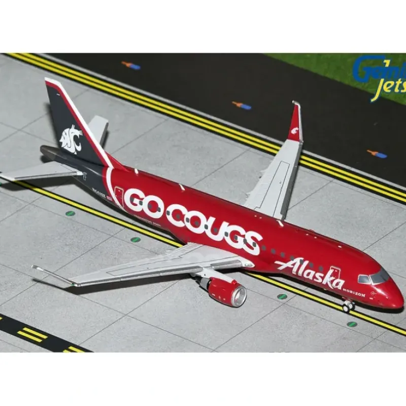 Airplane Model*Gemini Jets G2ASA1286 1:200 Alaska Airlines/Horizon Air E175LR N661QX Washington State Univ. Go Cougs - Miniature Marvels: Airplane Models & Painted Dice
