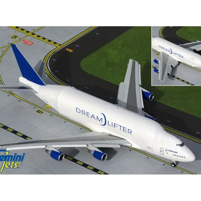 Airplane Model*Gemini Jets G2BOE1003F 1:200 Boeing 747-400CF Dreamlifter (Flaps Down) - Miniature Marvels: Airplane Models & Painted Dice