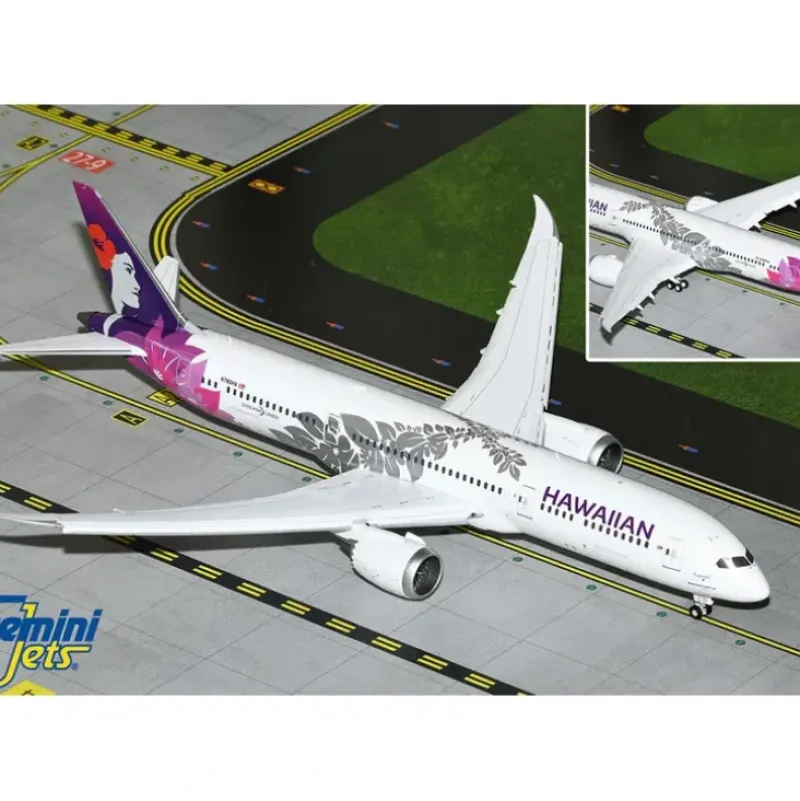 Airplane Model*Gemini Jets G2HAL1051F 1:200 Hawaiian Airlines Boeing 787-9 N780HA (Flaps Down) - Miniature Marvels: Airplane Models & Painted Dice