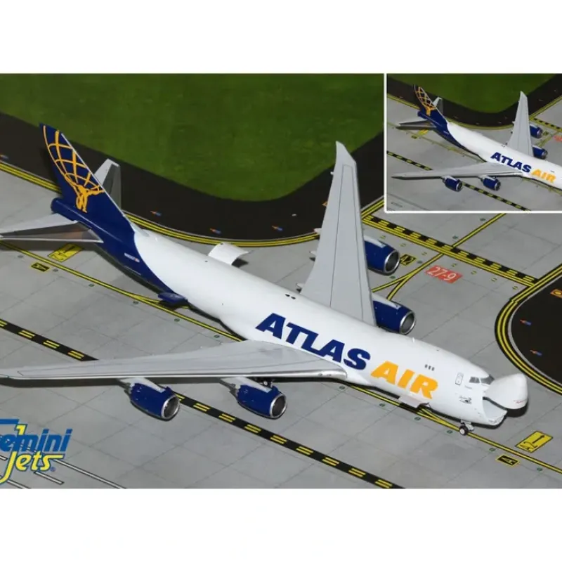 Airplane Model*Gemini Jets GJGTI2206 1:400 Atlas Air / Apexlogistics B747-8F N863GT (Final 747) (Interactive Series) - Miniature Marvels: Airplane Models & Painted Dice