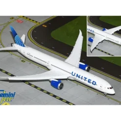 Airplane Model*Gemini Jets G2UAL1259F 1:200 United Airlines Boeing 787-10 (Flaps Down) - Miniature Marvels: Airplane Models & Painted Dice