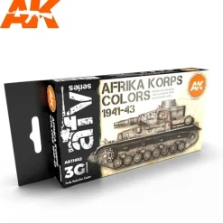 Paint<3Gen Acrylics: Afrika Korps Colors 1941-43 LTG AK-11652 - Miniature Marvels: Airplane Models & Painted Dice