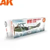 Paint<3Gen Acrylics: Air Series - WWI German Aircraft Colors SET LTG AK-11710 - Miniature Marvels: Airplane Models & Painted Dice