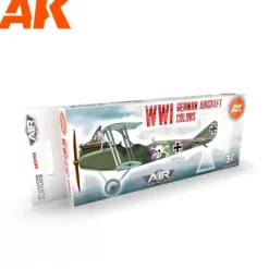 Paint<3Gen Acrylics: Air Series - WWI German Aircraft Colors SET LTG AK-11710 - Miniature Marvels: Airplane Models & Painted Dice