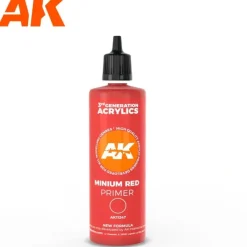 Paint<3Gen Acrylics: Red Surface Primer 100ml LTG AK-11247 - Miniature Marvels: Airplane Models & Painted Dice