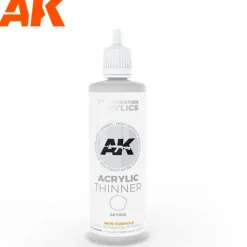 Paint<3Gen Acrylics: Thinner 100ml LTG AK-11500 - Miniature Marvels: Airplane Models & Painted Dice