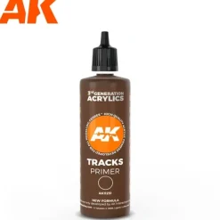 Paint<3Gen Acrylics: Tracks Surface Primer 100ml LTG AK-11251 - Miniature Marvels: Airplane Models & Painted Dice