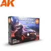 Paint<3Gen Acrylics: Transparent Colors Set LTG AK-11758 - Miniature Marvels: Airplane Models & Painted Dice