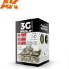 Paint<3Gen Acrylics: US Tank Colors Europe 1944-45 LTG AK-11675 - Miniature Marvels: Airplane Models & Painted Dice