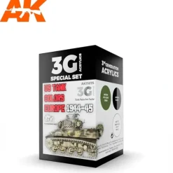 Paint<3Gen Acrylics: US Tank Colors Europe 1944-45 LTG AK-11675 - Miniature Marvels: Airplane Models & Painted Dice