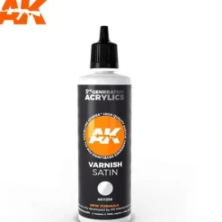 Shop All*3Gen Acrylics: Varnish Satin 100ml LTG AK-11238 - Miniature Marvels: Airplane Models & Painted Dice