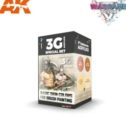Paint<3Gen Acrylics: Wargame Color Set - Basic Skin Colors LTG AK-1075 - Miniature Marvels: Airplane Models & Painted Dice