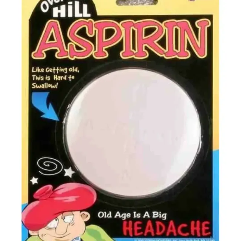 Egpull<GIANT ASPIRIN - Over The Hill - Old Age is a big Headache! Novelty Gag Joke Gift - Miniature Marvels: Airplane Models & Painted Dice