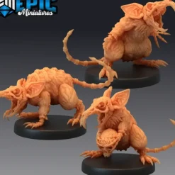 Miniature<Giant Rat Revenants - Miniature Marvels: Airplane Models & Painted Dice
