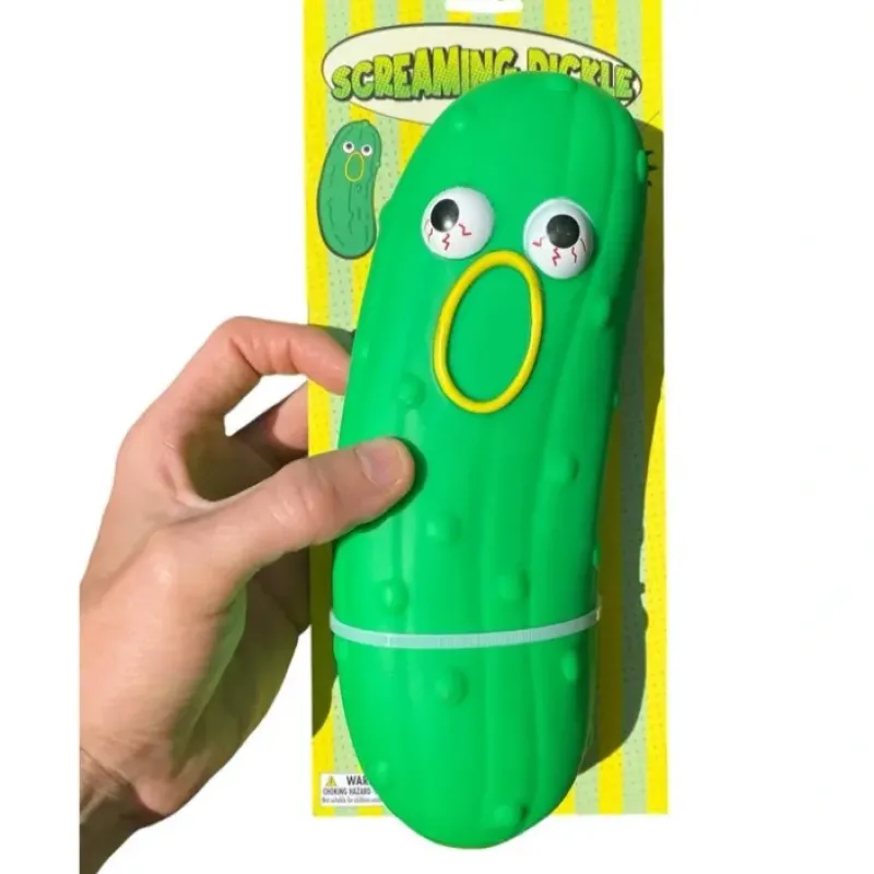 Egpull<GIANT SCREAMING PICKLE - Squeaking Sound Noise ~ Stress Squeeze Gag Gift Dog Toy - Miniature Marvels: Airplane Models & Painted Dice
