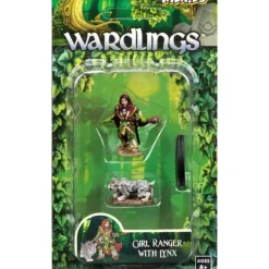 Miniature<Girl Ranger & Lynx: WizKids Wardlings WZK 73322 - Miniature Marvels: Airplane Models & Painted Dice