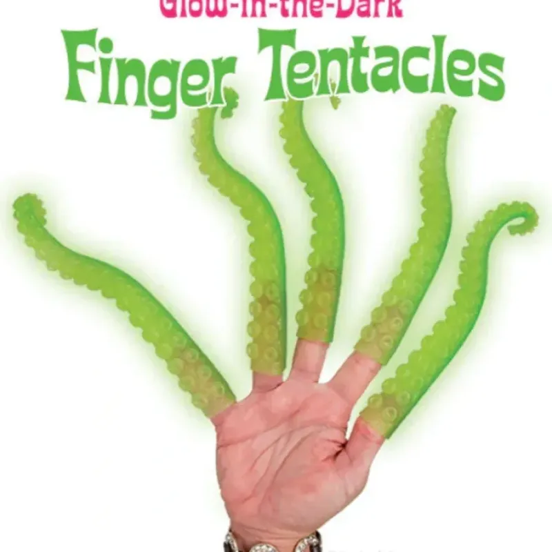 Egpull<Glow-in-Dark Finger Tentacles (Set of 5) Octopus Hand Puppet Toy - Archie McPhee - Miniature Marvels: Airplane Models & Painted Dice