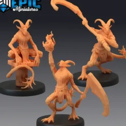 Miniature<Goat Demons - Miniature Marvels: Airplane Models & Painted Dice