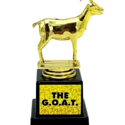 Egpull<G.O.A.T. Trophy - Greatest of all Time - Funny Novelty Golden Award Kids-Adults - Miniature Marvels: Airplane Models & Painted Dice