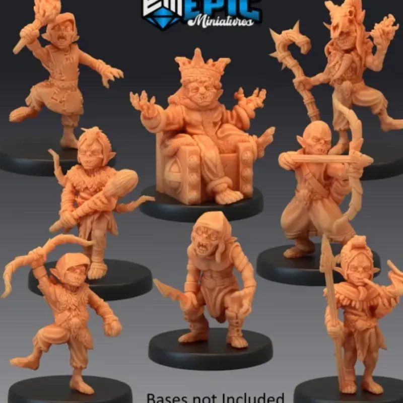 Miniature<Goblins - Miniature Marvels: Airplane Models & Painted Dice