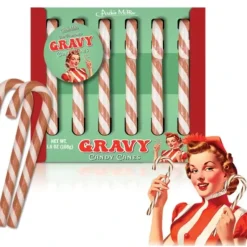 Egpull<GRAVY Flavored Candy Canes - Bizarre Savory Goodness! Gag Joke - Archie McPhee - Miniature Marvels: Airplane Models & Painted Dice